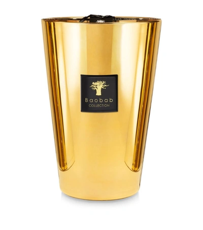 Shop Baobab Collection Aurum Maxi Candle (35cm) In Gold