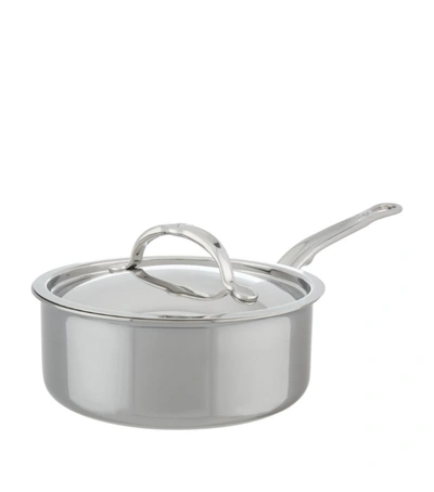 Shop Hestan Nanobond Saucepan With Lid (18cm) In Stainless