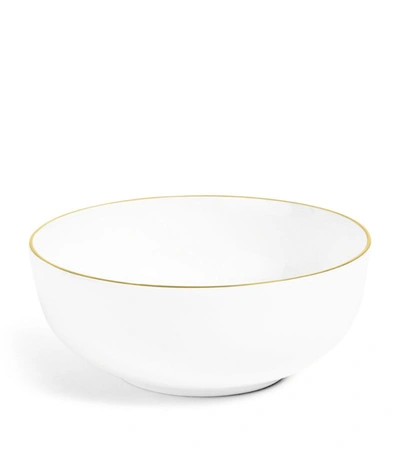 Shop Richard Brendon Line Large Bowl (14.5cm) In Gold