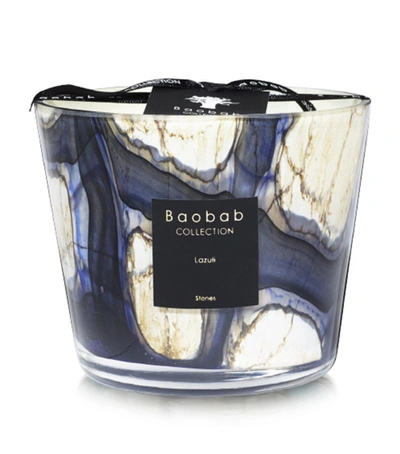 Shop Baobab Collection Stones Lazuli Candle (10cm) In Blue