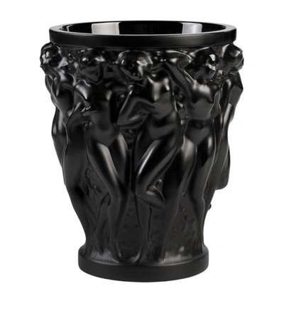 Shop Lalique Bacchantes Small Vase (15cm) In Black