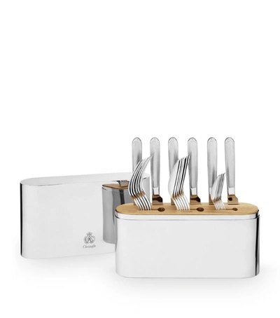 Shop Christofle Concorde 24-piece Cutlery Set In Metallic