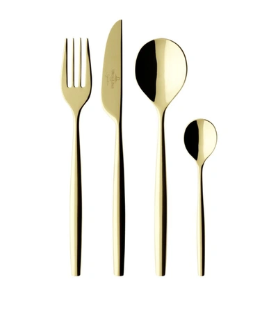 Shop Villeroy & Boch Metrochic D'or 24-piece Cutlery Set In Metallic
