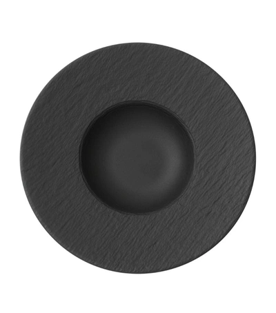 Shop Villeroy & Boch Manufacture Rock Pasta Plate (29cm) In Black