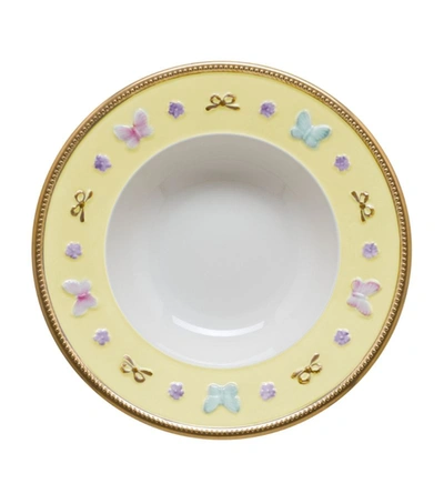 Shop Villari Blooming Butterfly Soup Bowl (21cm) In Yellow