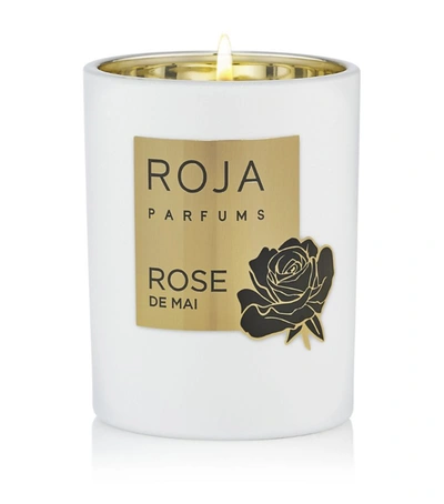 Shop Roja Parfums Rose De Mai Candle (300g) In White