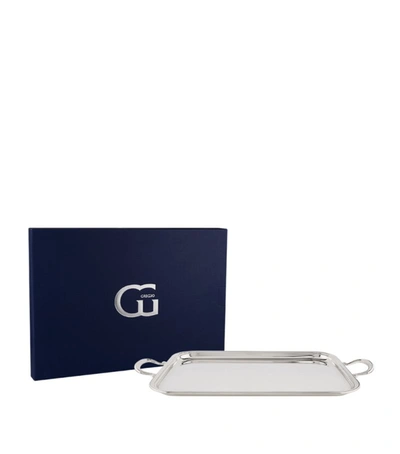 Shop Greggio Silver Plated English Tray With Handles (50cm X 33cm)