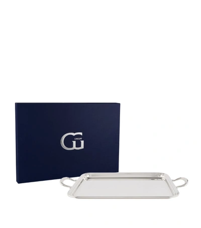 Shop Greggio Silver-plated English Tray With Handles (41cm X 30cm)