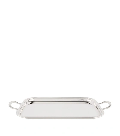 Shop Greggio Silver Plated English Tray With Handles (39cm X 26cm)