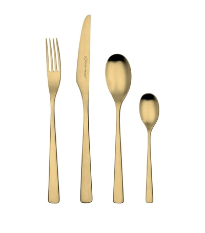 Shop Studio William Tilia Satin Gold 24-piece Cutlery Set