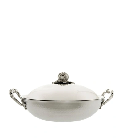 Shop Ruffoni Opus Prima Covered Bowl Pan With Lid (30cm) In Metallic