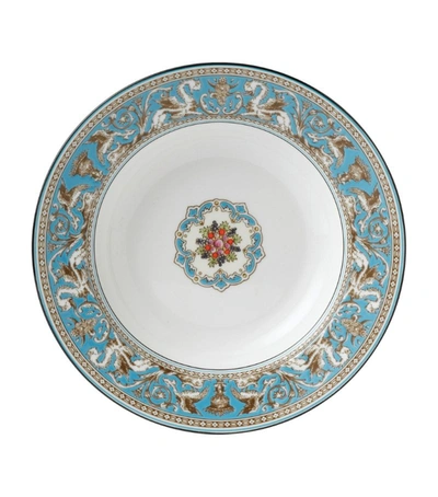 Shop Wedgwood Florentine Turquoise Soup Plate (23cm) In Blue