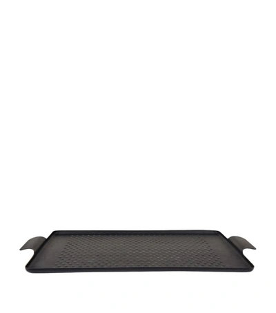 Shop Kaymet Pressed Rubber Grip Tray (37cm) In Black