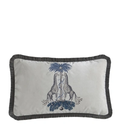 Shop Emma J Shipley Kruger Boudoir Cushion (30cm X 50cm) In Blue