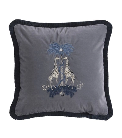 Shop Emma J Shipley Kruger Square Cushion (45cm X 45cm) In Blue