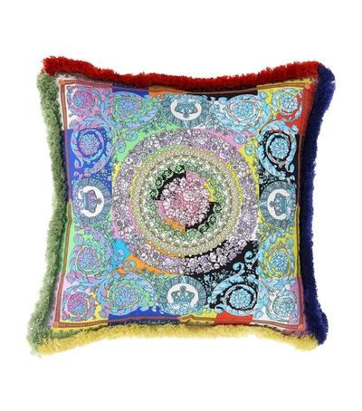 Shop Versace Baroque Patchwork Cushion (45cm X 45cm) In Multi