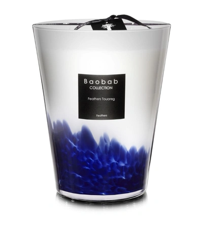 Shop Baobab Collection Feathers Touareg Candle (24cm) In Blue