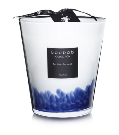 Shop Baobab Collection Feathers Touareg Candle (16cm) In Blue