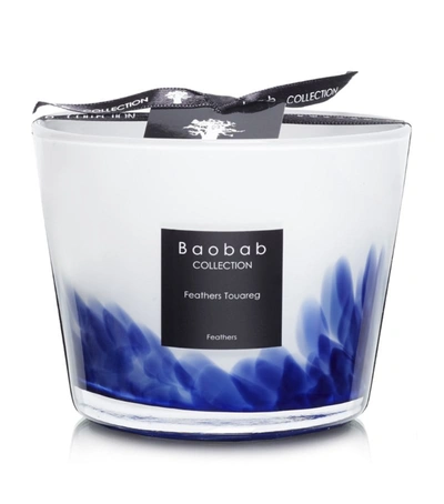 Shop Baobab Collection Feathers Touareg Candle (10cm) In Blue