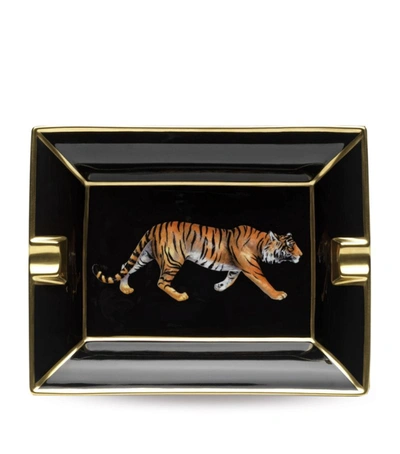 Shop Halcyon Days Tiger Trinket Tray In Black