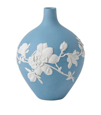 Shop Wedgwood Magnolia Bud Vase (14cm) In Blue
