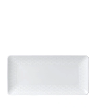 Shop Wedgwood Gio Rectangular Tray (21cm X 10.5cm) In White
