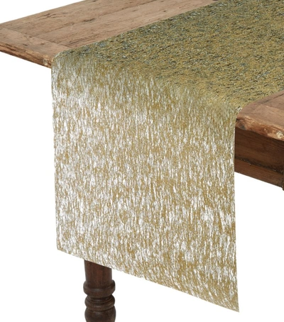 Shop Chilewich Lace Table Runner (36cm X 183cm) In Gold
