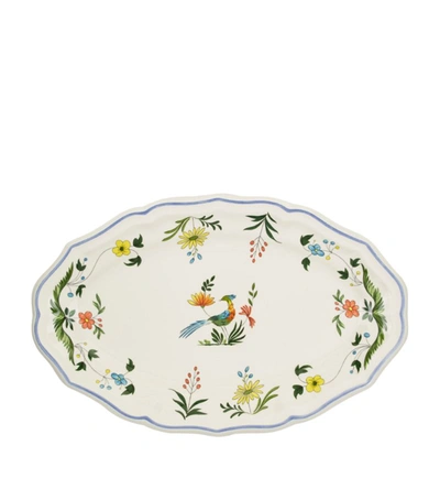 Shop Gien Oiseaux De Paradis Oval Platter No. 6 (41cm) In Multi