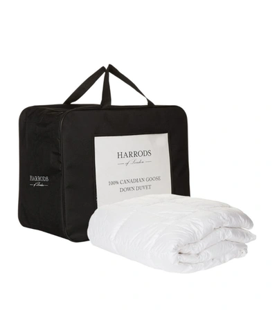 Shop Harrods Of London Super King 100% Canadian Goose Down Duvet (2.5 Tog) In White
