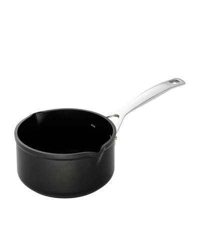 Shop Le Creuset Toughened Non-stick Milk Pan (16cm) In Black