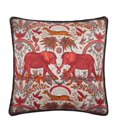 Shop Emma J Shipley Zambezi Cushion (45cm X 45cm) In Red
