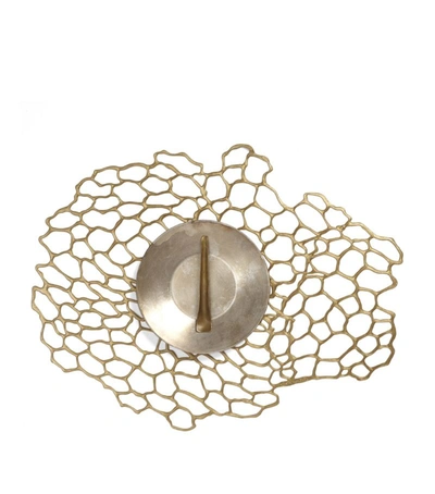 Shop Chilewich Dahlia Round Placemat (38cm) In Gold