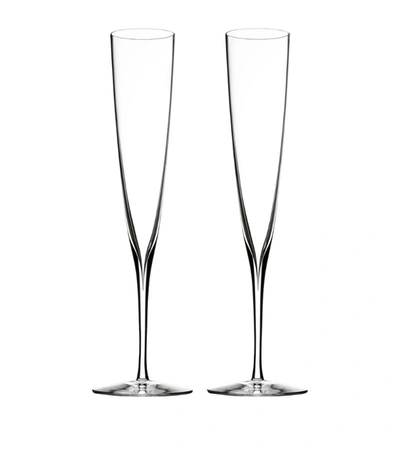 Shop Waterford Elegance Champagne Trumpet Flutesset Of 2 In Clear