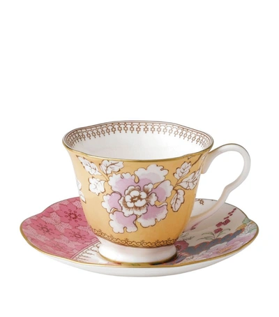 Shop Wedgwood Butterfly Bloom Teacup And Saucer In Multi