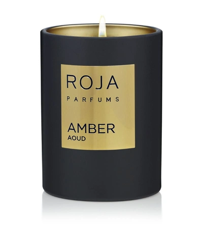 Shop Roja Parfums Amber Aoud Candle (300g) In Black