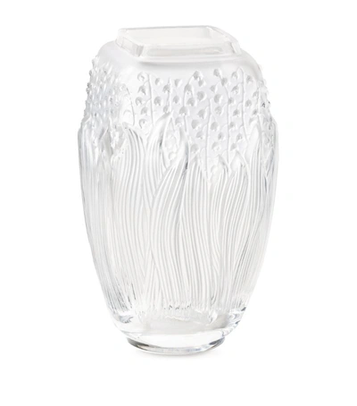 Shop Lalique Crystal Muguet Vase (29cm) In Clear