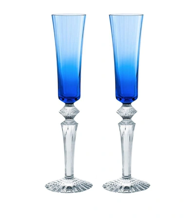 Shop Baccarat Set Of 2 Mille Nuits Champagne Glasses (170ml) In Multi