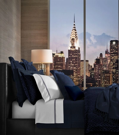 Shop Ralph Lauren Penthouse Navy Doyer Square Pillowcase (65cm X 65cm)