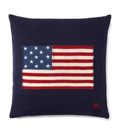 Shop Ralph Lauren Flag Cushion Cover (50cm X 50cm) In Multi