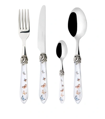 Shop Bugatti Butterfly Stainless Steel 24-piece Cutlery Set In White