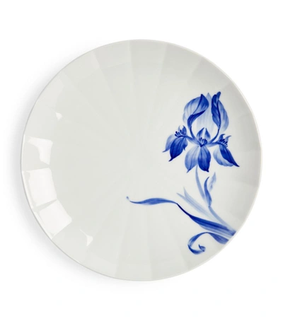 Shop Royal Copenhagen Blomst Lily Plate (27cm) In Blue