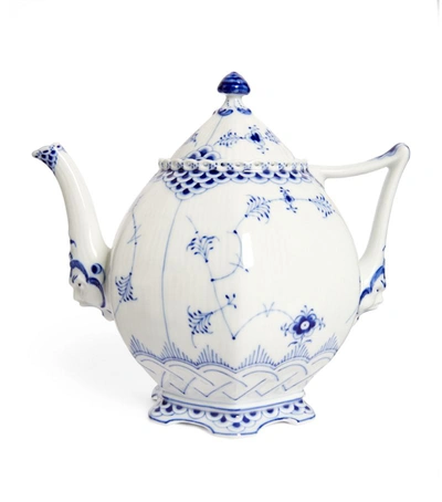 Shop Royal Copenhagen Blue Fluted Full Lace Teapot