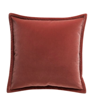 Shop De Le Cuona Velvet Vienna Cushion (55cm X 55cm) In Pink