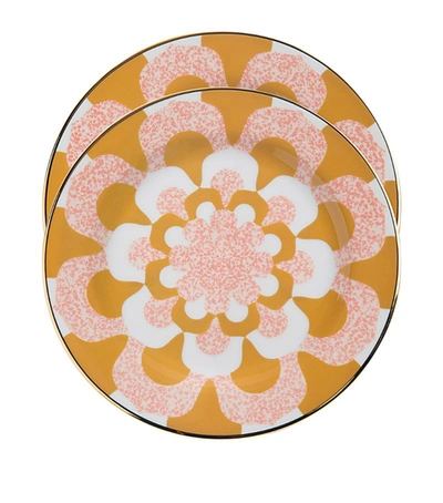 Shop La Doublej Mosaico Dessert Plates (set Of 2) In Multi