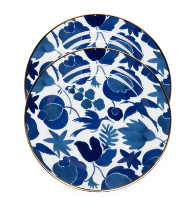 Shop La Doublej Set Of 2 Wildbird Dessert Plates (20cm) In Multi