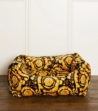 Shop Versace Barocco Dog Bed (one Size) In Multi