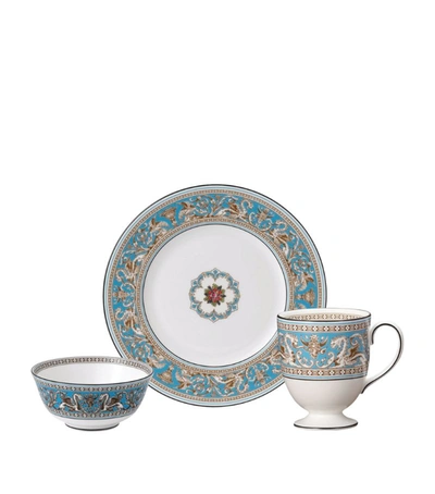 Shop Wedgwood Florentine Turquoise 3-piece Dinner Set In Blue