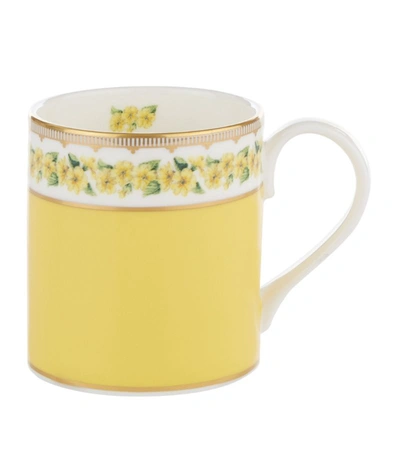 Shop Halcyon Days Shell Garden Floral Mug In Yellow