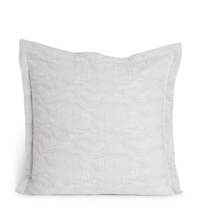 Shop Celso De Lemos Perle Square Pillowcase (65cm X 65cm) In Silver