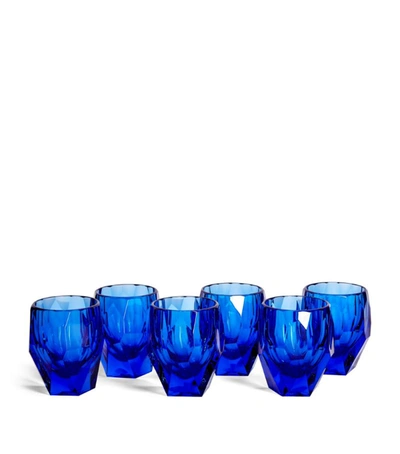 Shop Mario Luca Giusti Set Of 6 Milly Tumblers (200ml) In Blue